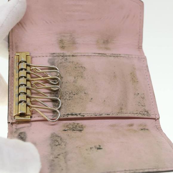 LOUIS VUITTON Vernis Multi Cles 6 Key Case Rose Valerine N62662 LV Auth 55705 - Picture 10 of 16